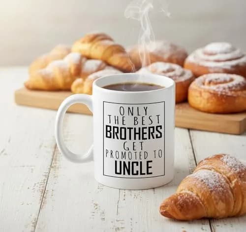 Veracco Uncle Mug, Promoted to Uncle Pregnancy Announcement Gift, Ceramic Coffee Mug 325ml (11 fl oz) thumbnail 3