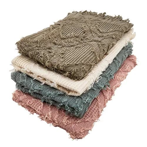 SARO LIFESTYLE Ivoryline Collection Fringe Waffle Weave Table Runner 16" x 72" | Elegant Cotton Decor thumbnail 3