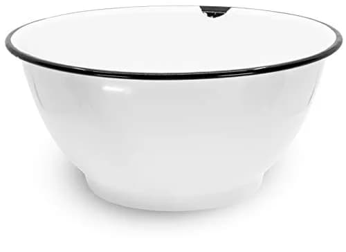 Red Co. Set of 2 Enamelware Metal Large Classic 4 qt Round Salad Serving Bowls | Vintage Style, Oven & Dishwasher Safe thumbnail 7