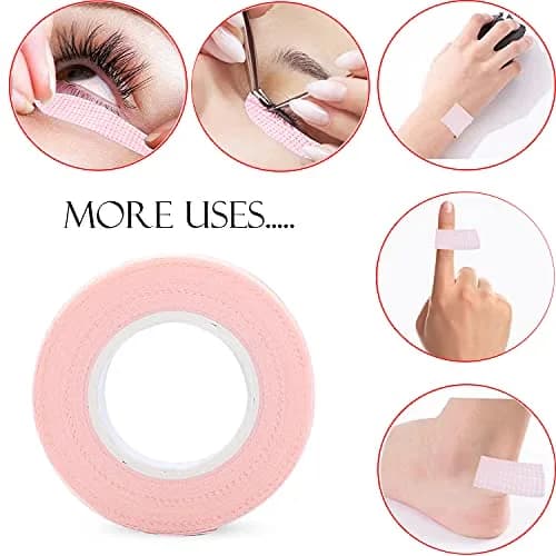 JASSINS Pink Adhesive Tape 9m | Breathable & Skin-Friendly Eyelash Extension Tape thumbnail 3