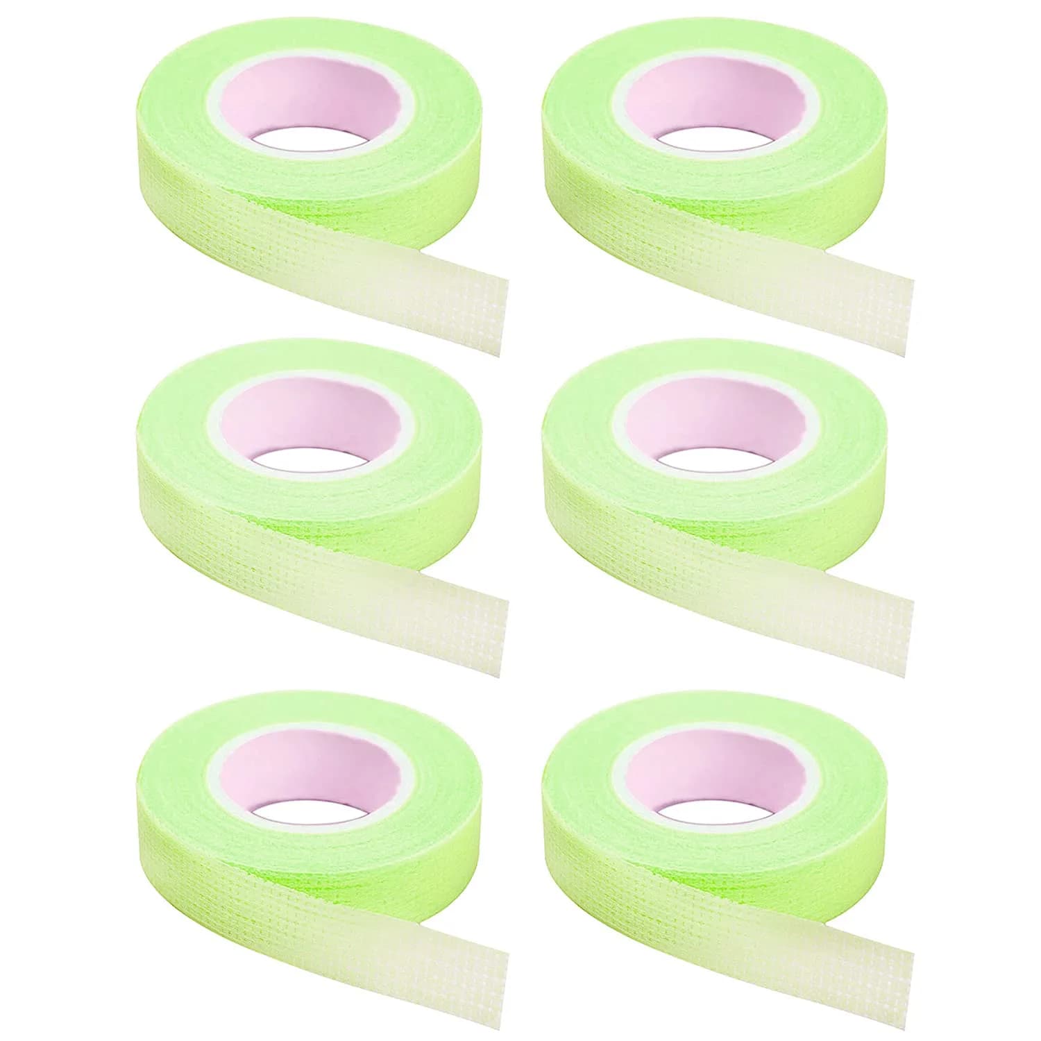 JASSINS Green Adhesive Tape 6 Rolls | Breathable & Skin-Friendly for Eyelash Extensions