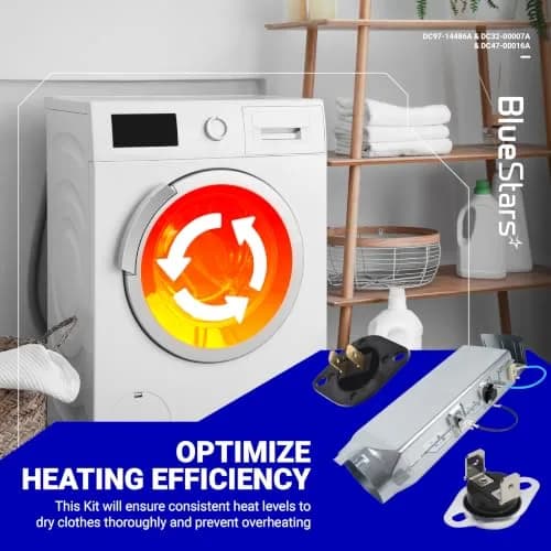 [BlueStars] Upgraded Dryer Heating Element Kit for Samsung & Kenmore | Exact Fit & Durable (70-120 chars) thumbnail 2