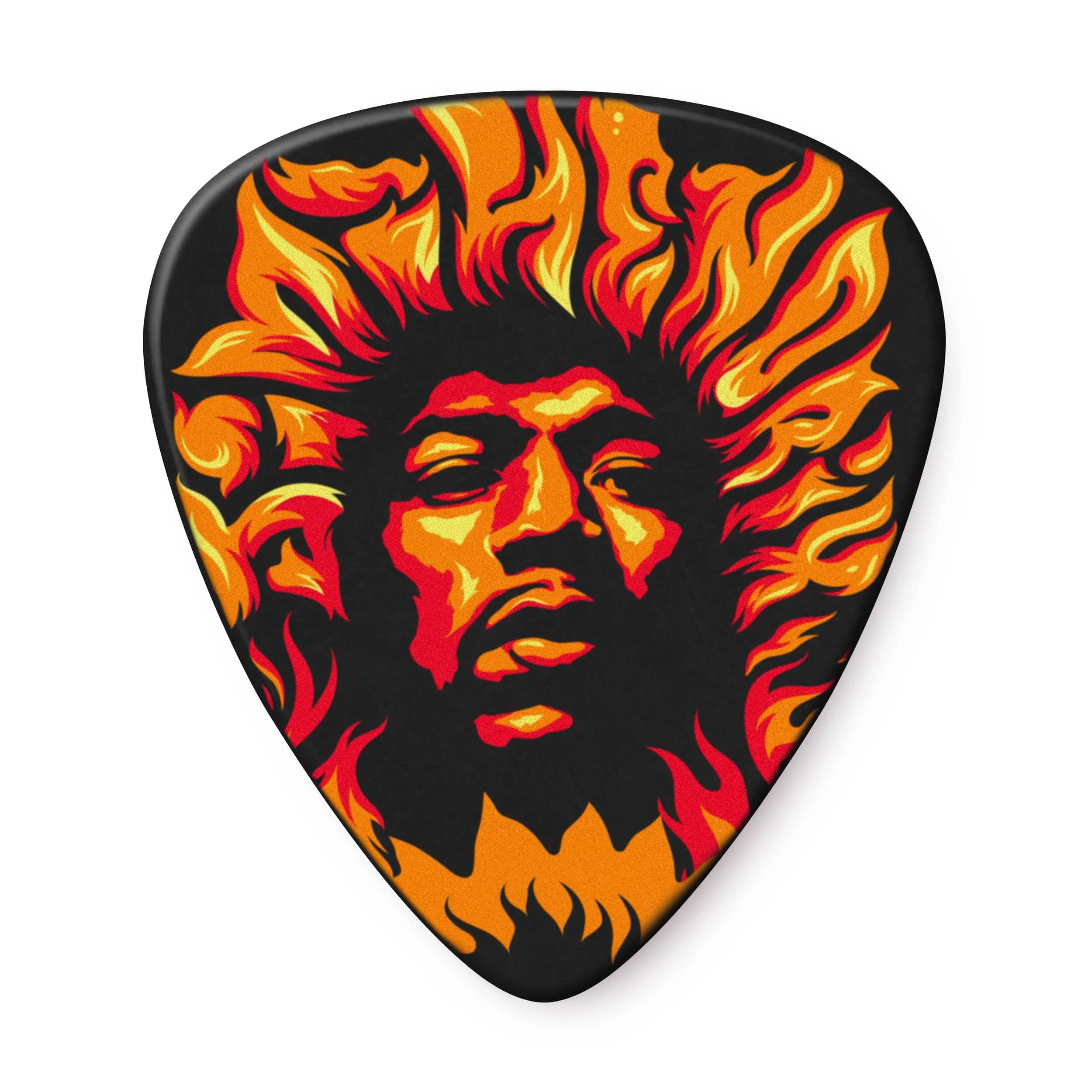 Jim Dunlop Hendrix Voodoo Fire - 6 Genuine Celluloid Picks | Iconic Guitar Accessory for Hendrix Fans