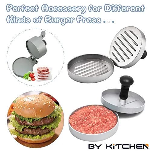 BY KITCHEN 5.5 x 5.5 Inch Burger Patty Paper Squares, 300 Count | Food Grade Parchment for Burgers, Cookies & Candy thumbnail 3