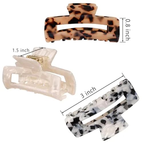 Magicsky Hair Claw Clips for Women Thick & Thin Hair | Elegant Tortoise Shell, 4 Pack thumbnail 2