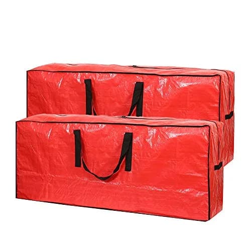 Sattiyrch Christmas Tree Storage Bag 2 Pack 90cm (35.4in) Red | Protects Up to 7.5ft Disassembled Trees thumbnail 1