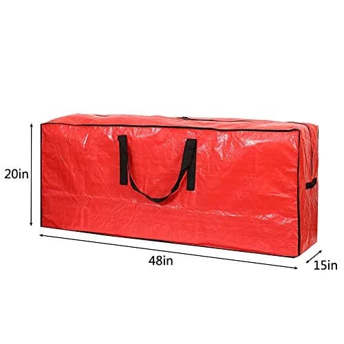 Sattiyrch Christmas Tree Storage Bag 2 Pack 90cm (35.4in) Red | Protects Up to 7.5ft Disassembled Trees thumbnail 2
