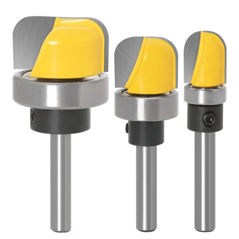 YAKAMOZ Router Bit Set 1/4" Shank | Micro-Grain Tungsten Carbide, Anti-Kickback, Precision for Woodworking