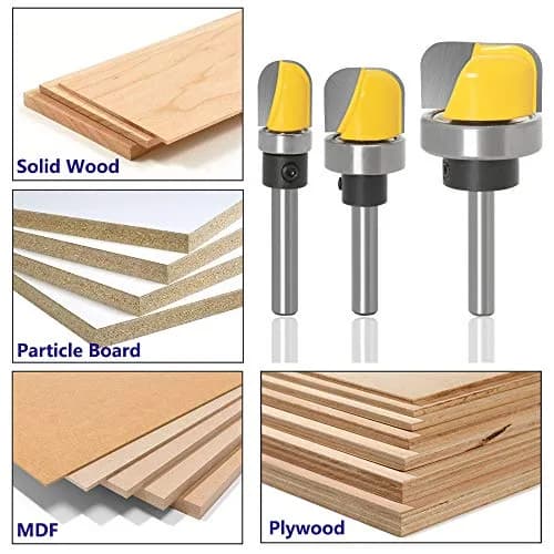 YAKAMOZ Router Bit Set 1/4" Shank | Micro-Grain Tungsten Carbide, Anti-Kickback, Precision for Woodworking thumbnail 6