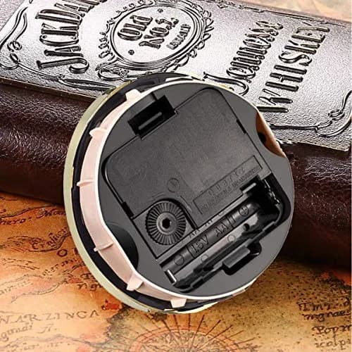 HILLHOME Mini Round Quartz Clock - 3.5 Inch (90 mm) Gold Dial, Gold Tone Bezel, Arabic Numerals, Fits 3.0 inch (78 mm) Hole | Indoor Clock Craft thumbnail 4
