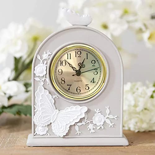HILLHOME Mini Round Quartz Clock - 3.5 Inch (90 mm) Gold Dial, Gold Tone Bezel, Arabic Numerals, Fits 3.0 inch (78 mm) Hole | Indoor Clock Craft thumbnail 6
