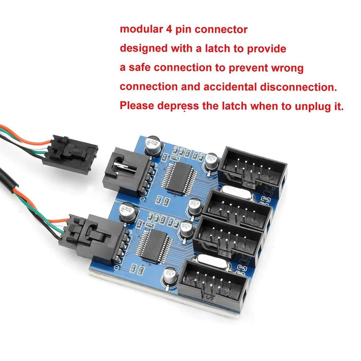 skineat USB 2.0 Splitter 1 to 4 Female Motherboard Hub | 30cm Cable - view 2
