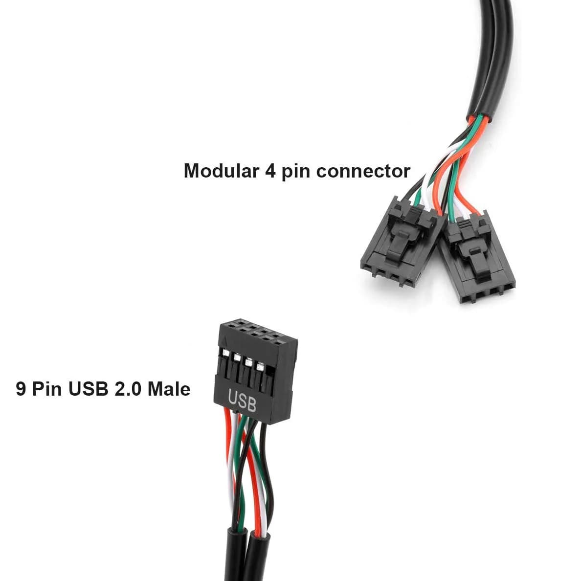 skineat USB 2.0 Splitter 1 to 4 Female Motherboard Hub | 30cm Cable - view 4