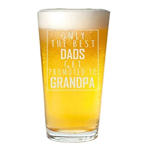 Veracco 16 oz (473 ml) Beer Pint Glass | Funny Grandpa Promotion Announcement Gift thumbnail 1