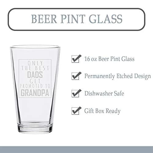 Veracco 16 oz (473 ml) Beer Pint Glass | Funny Grandpa Promotion Announcement Gift thumbnail 3