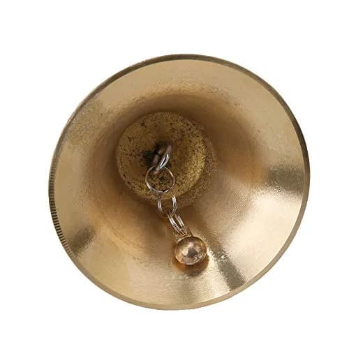 TDOCK Super Loud Solid Brass Hand Call Bell with Wooden Handle, 18.3 cm (7.2 inches) Height | Wedding, Prayer, Dinner, Service Bell thumbnail 3