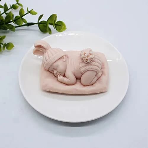 XLZSP 3D Cute Sleeping Baby Silicone Fondant Mold 10.4 cm (4.1 in) | DIY Cake Decorating Supplies thumbnail 6