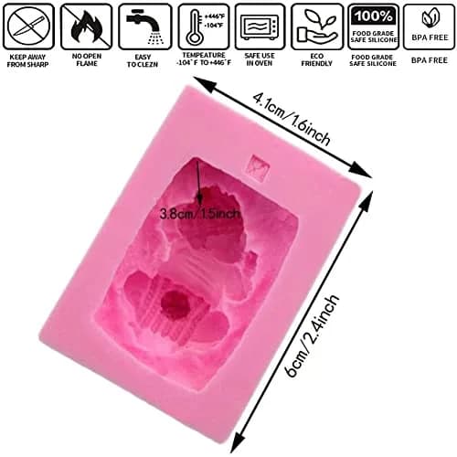 XLZSP 3D Cute Sleeping Baby Silicone Fondant Mold 10.4 cm (4.1 in) | DIY Cake Decorating Supplies thumbnail 3