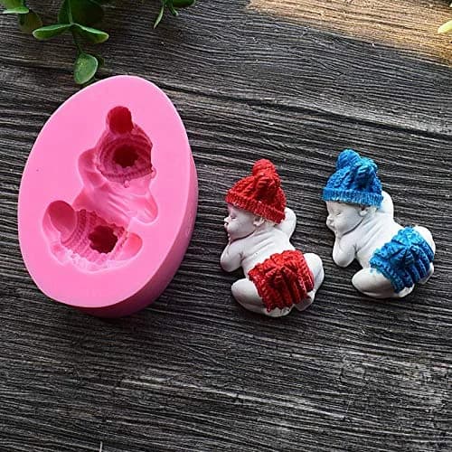 XLZSP 3D Cute Sleeping Baby Silicone Fondant Mold 124g (4.4oz) | DIY Cake Decorating Supplies for Mousse, Chocolate, Pudding thumbnail 4