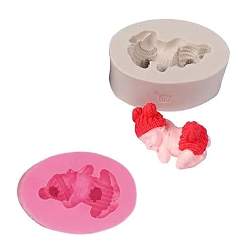 XLZSP 3D Cute Sleeping Baby Silicone Fondant Mold 124g (4.4oz) | DIY Cake Decorating Supplies for Mousse, Chocolate, Pudding thumbnail 7