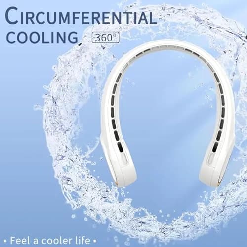FrSara R5 Neck Fan with 4000mAh Battery | 360° Cooling, 3-Speed Portable Personal Fan thumbnail 2