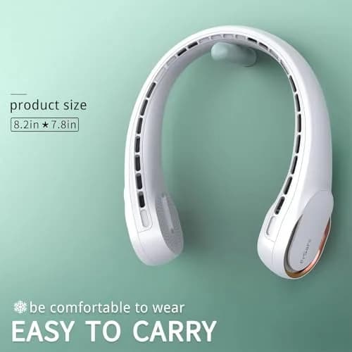 FrSara R5 Neck Fan with 4000mAh Battery | 360° Cooling, 3-Speed Portable Personal Fan thumbnail 3