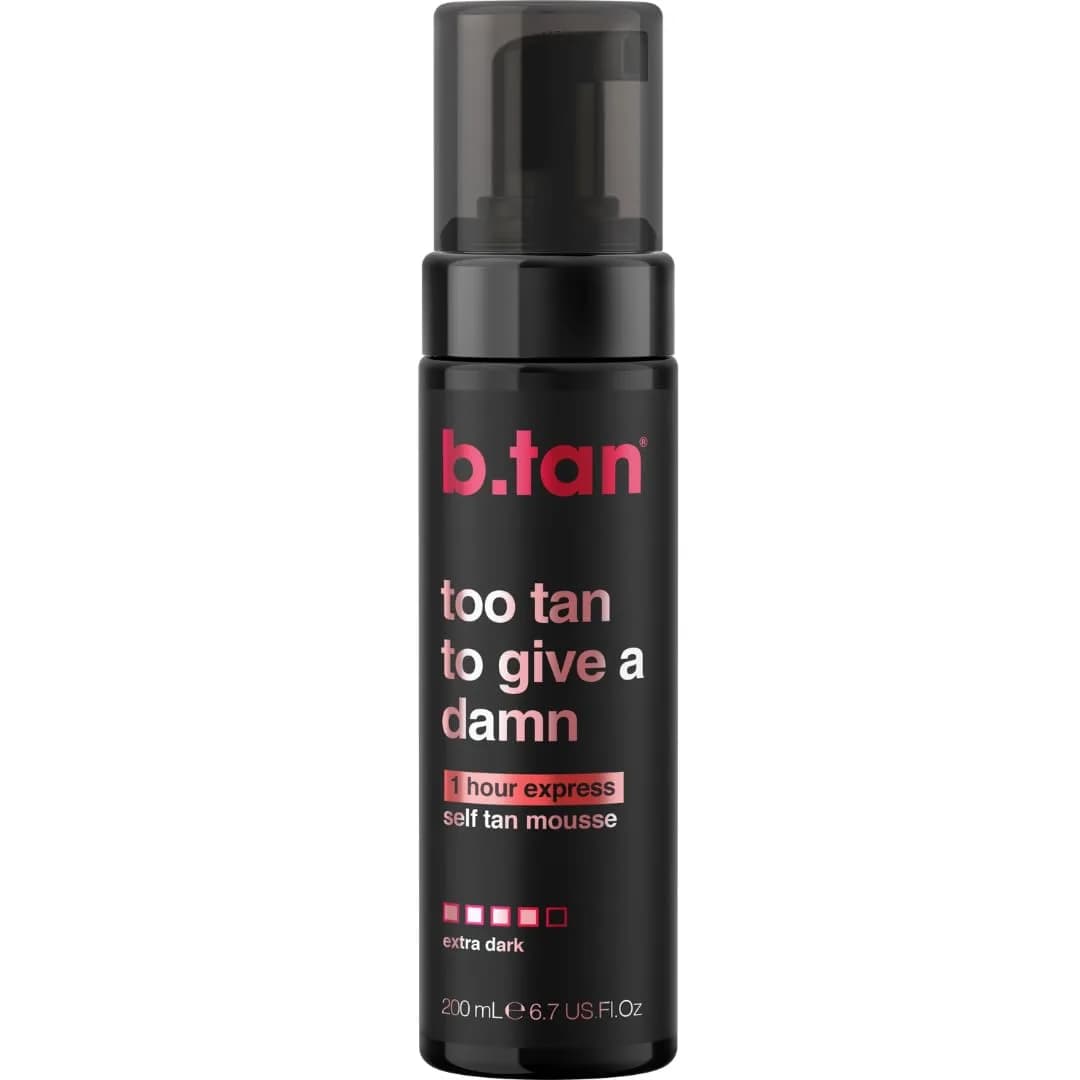 B.TAN Ultra Dark Self Tanner Mousse 197ml (6.7 Fl Oz) | 1 Hour Express Bronzing Fake Tan Foam — Extra Dark