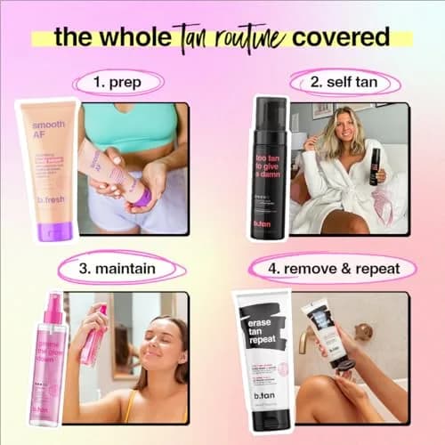 B.TAN Ultra Dark Self Tanner Mousse 197ml (6.7 Fl Oz) | 1 Hour Express Bronzing Fake Tan Foam thumbnail 6