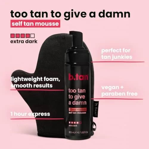 B.TAN Ultra Dark Self Tanner Mousse 197ml (6.7 Fl Oz) | 1 Hour Express Bronzing Fake Tan Foam thumbnail 3