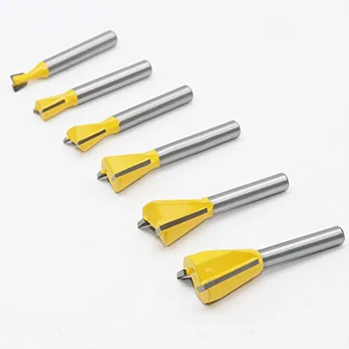 YAKAMOZ 6Pcs Dovetail Router Bit Set 1/4 Inch Shank | Wood Joints Cutter for Boxes & Drawers thumbnail 8