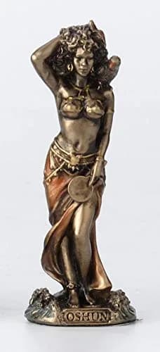 Veronese Design Oshun Santeria Goddess Statue 3.5 Inch | Antique Bronze Finish Home Decor thumbnail 1