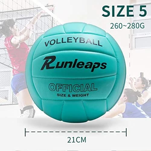 Runleaps Official Size 5 Volleyball 260g (9.5oz) | Waterproof Indoor Outdoor Blue thumbnail 4