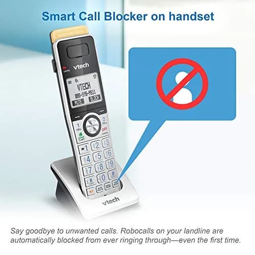 VTech IS8101 Accessory Handset for IS8151 Phones with Long Range up to 2300 Feet | Call Blocking & Connect to Cell thumbnail 5