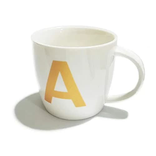ZaH Alphabet Ceramic Coffee Mug 444ml (16 oz) | Initial Letter 'A' Mug for Women Men Boys Girls thumbnail 1