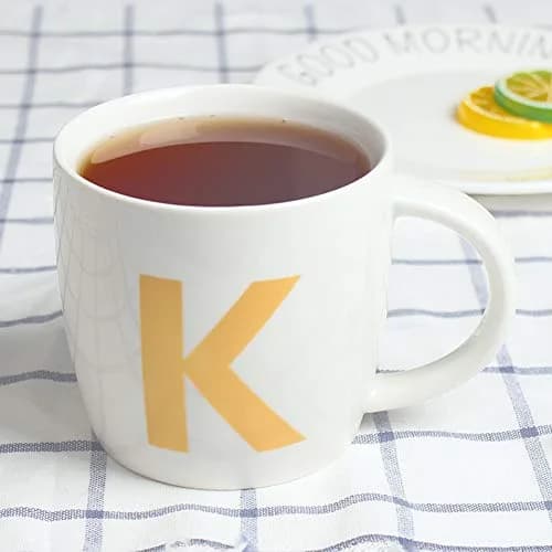 ZaH Alphabet Ceramic Coffee Mug 444ml (16 oz) | Initial Letter 'A' Mug for Women Men Boys Girls thumbnail 5