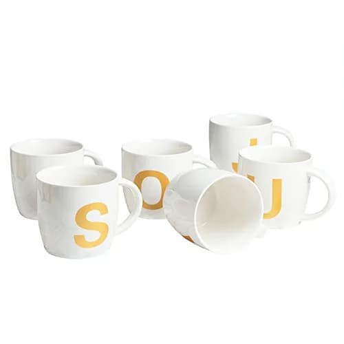 ZaH Alphabet Ceramic Coffee Mug 444ml (16 oz) | Initial Letter 'A' Mug for Women Men Boys Girls thumbnail 6