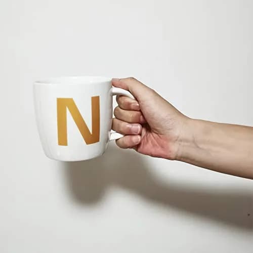 ZaH Alphabet Ceramic Coffee Mug 444ml (16 oz) | Initial Letter 'A' Mug for Women Men Boys Girls thumbnail 7