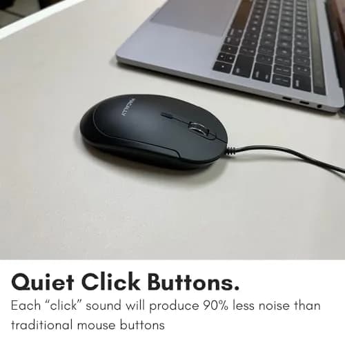 Macally Wired USB C Mouse for Mac and PC - Slim, Quiet, Reliable, 4 DPI Modes | Ambidextrous, Plug & Play (70-120c) thumbnail 5
