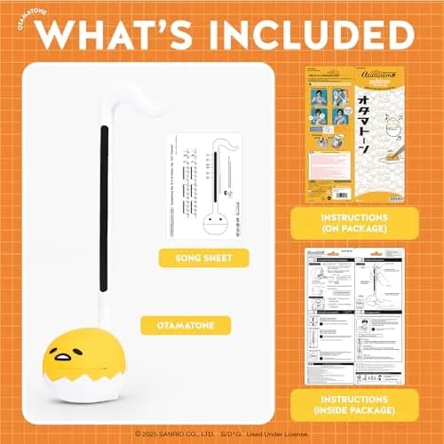 Otamatone Special Edition Sanrio Gudetama - Fun Electronic Musical Toy Synthesizer Instrument 27cm | Creative & Portable thumbnail 5