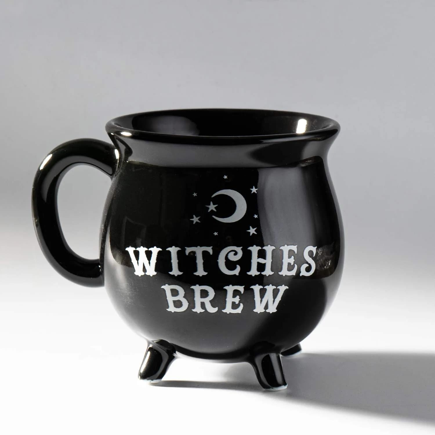 SUMMIT COLLECTION 12 fl oz Witch's Brew Cauldron Mug Ceramic Drinkware Halloween Decor (Black) | Halloween Tabletop Decor