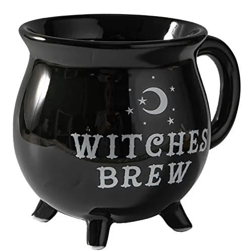 SUMMIT COLLECTION 12 fl oz Witch's Brew Cauldron Mug Ceramic Drinkware Halloween Decor (Black) | Halloween Tabletop Decor thumbnail 5