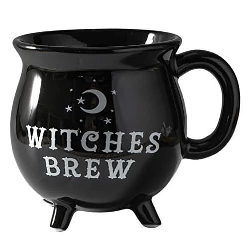 SUMMIT COLLECTION 12 fl oz Witch's Brew Cauldron Mug Ceramic Drinkware Halloween Decor (Black) | Halloween Tabletop Decor thumbnail 2