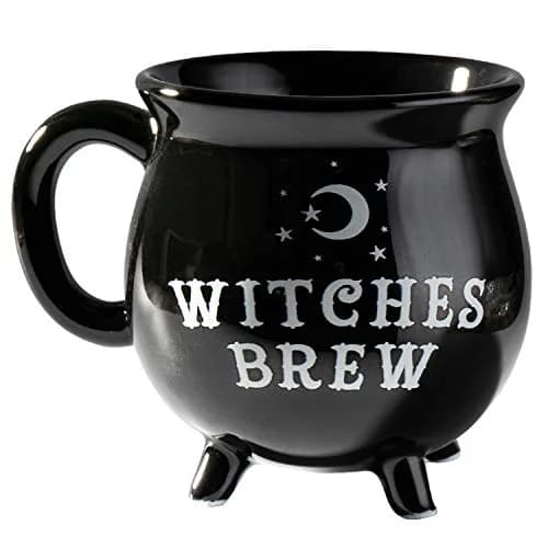 SUMMIT COLLECTION 12 fl oz Witch's Brew Cauldron Mug Ceramic Drinkware Halloween Decor (Black) | Halloween Tabletop Decor thumbnail 3