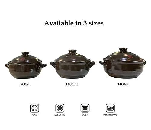 OnggiJonggi Korean Earthenware Clay Hot Pot 1100ml | Traditional Handcrafted Cooking Vessel thumbnail 5