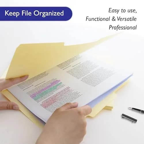 BAZIC Products Letter Size Manila File Folders | Office Filing, 4-Pack, 12 Count thumbnail 4