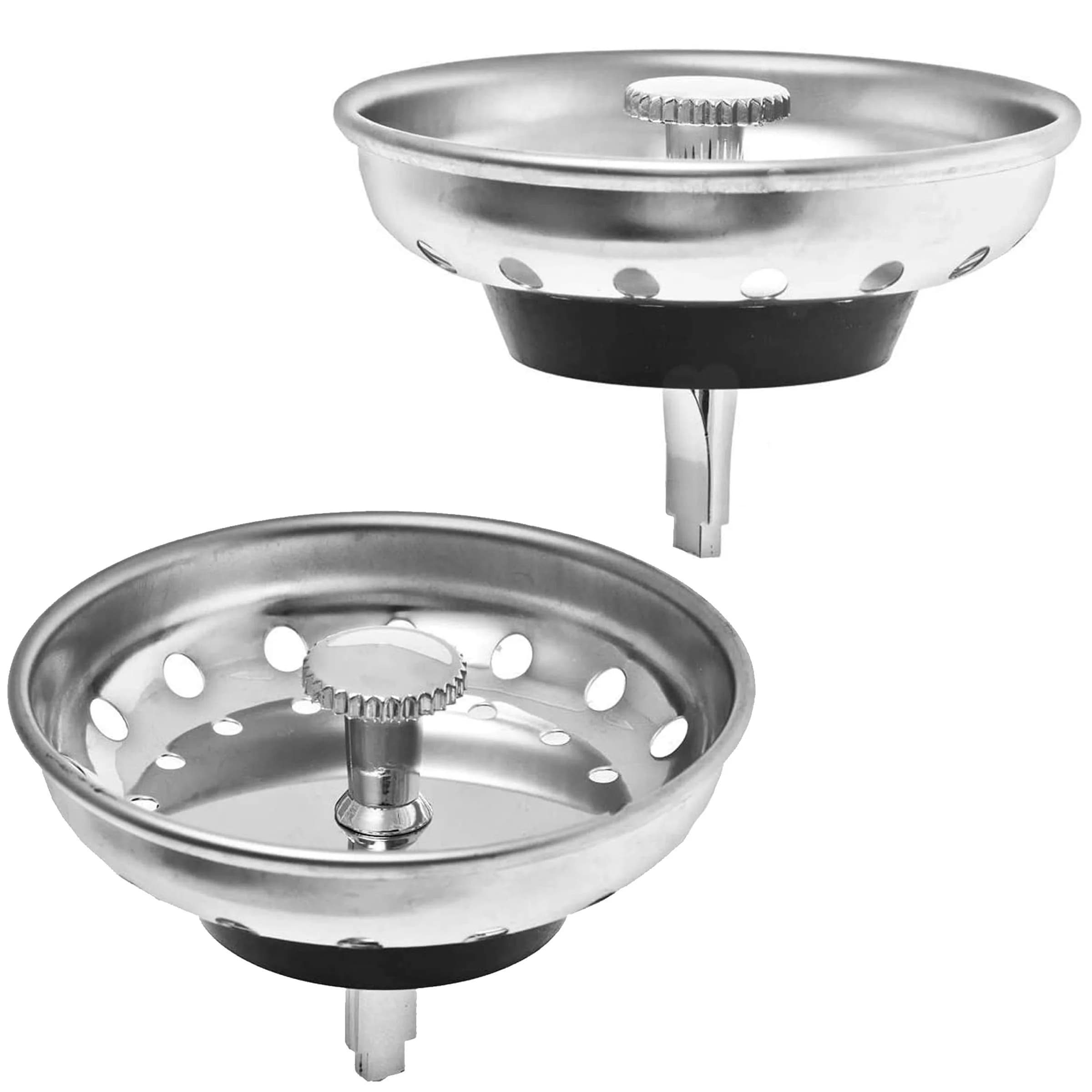 Hilltop Products 2 Pack Kitchen Sink Strainer & Stopper Combo | Stainless Steel, 3-1/2 inch Fit, Durable & Dishwasher Safe - main product image