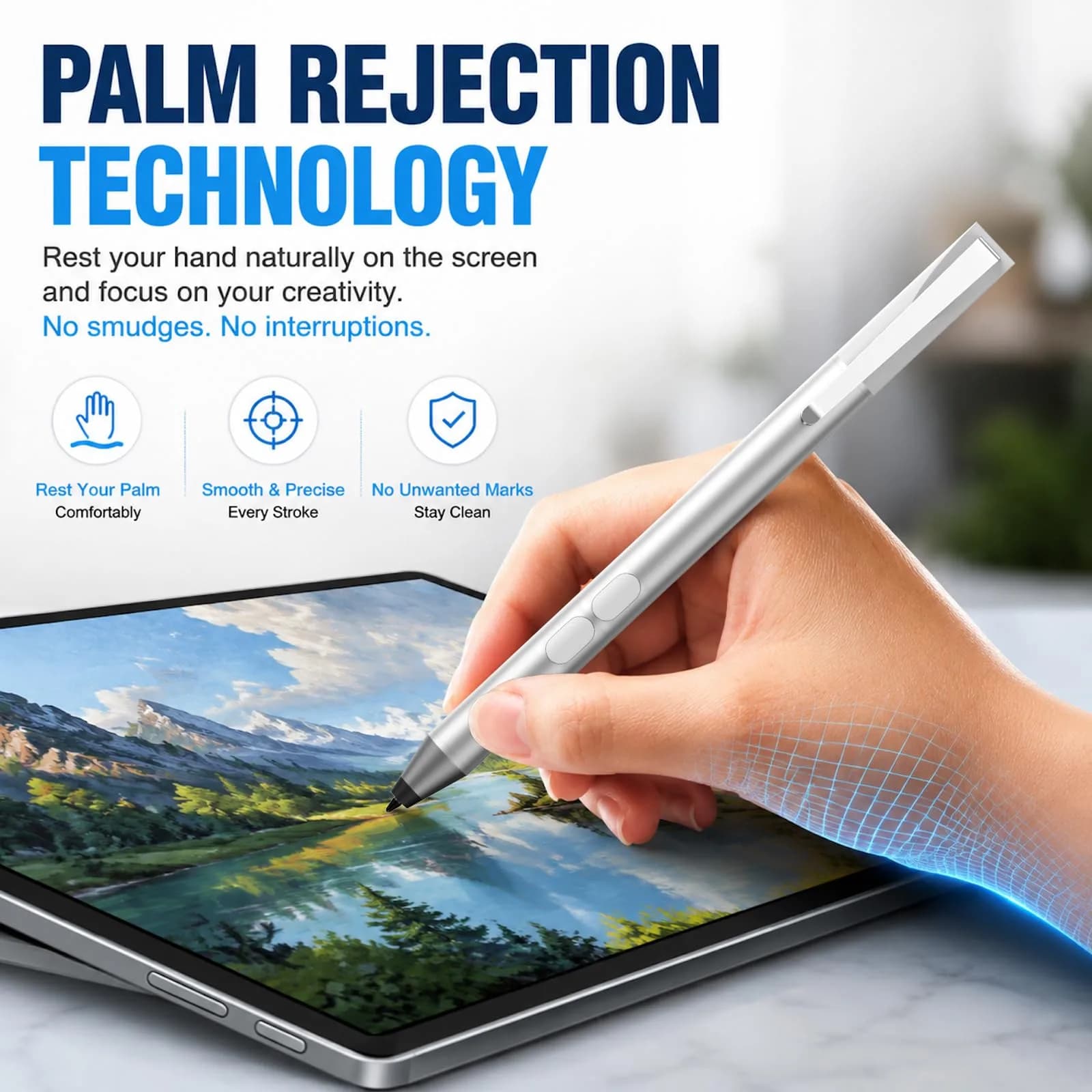 ANYQOO Active Stylus Pen for HP Laptops | 1024 Pressure Levels, 300-Day Battery, MPP 1.51 - view 5