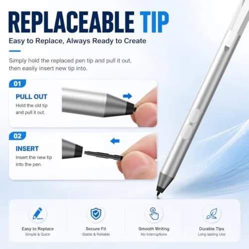 ANYQOO Active Stylus Pen for HP Laptops | 1024 Pressure Levels, 300-Day Battery, MPP 1.51 thumbnail 7
