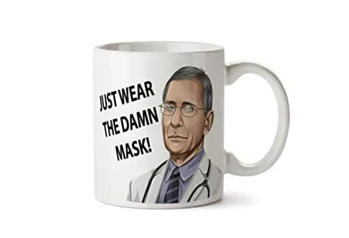 Delicious Accessories We Trust Dr. Fauci Funny Fan Club Mug 11 Ounce | Social Distancing Coffee & Tea Mug thumbnail 1