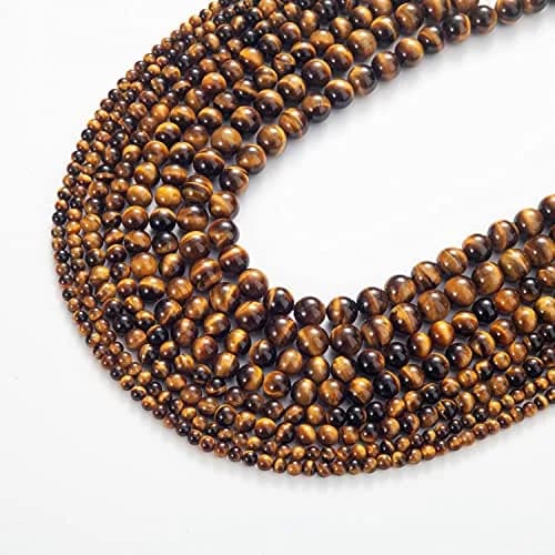 TOSCALINA Natural Beads 8mm Yellow Tiger Eye | Gemstone Jewelry Craft Bead thumbnail 4